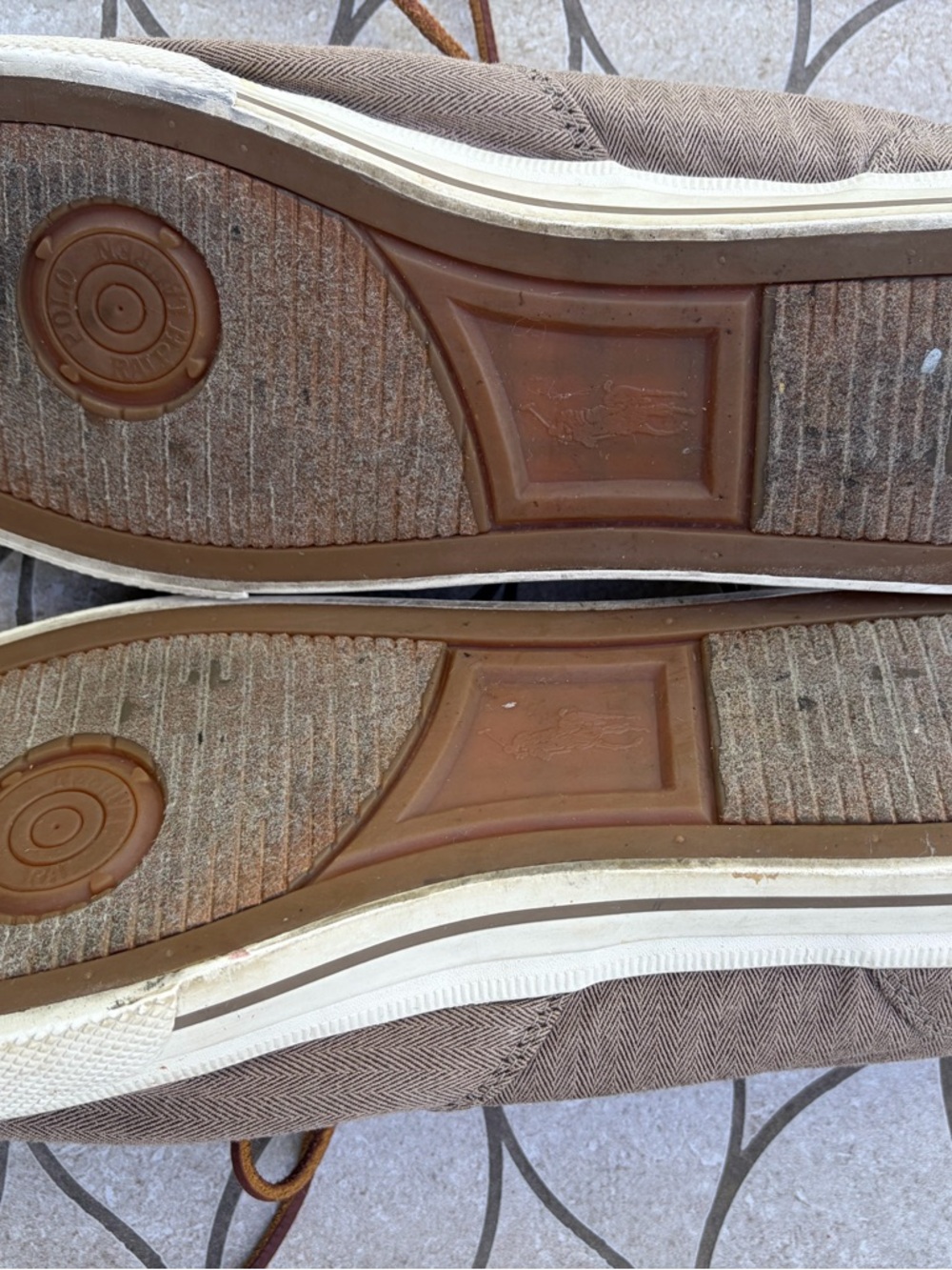 Polo by Ralph Lauren Men’s Tan Canvas Lace-Up Sneakers - Size 11.5 - Picture 6 of 7
